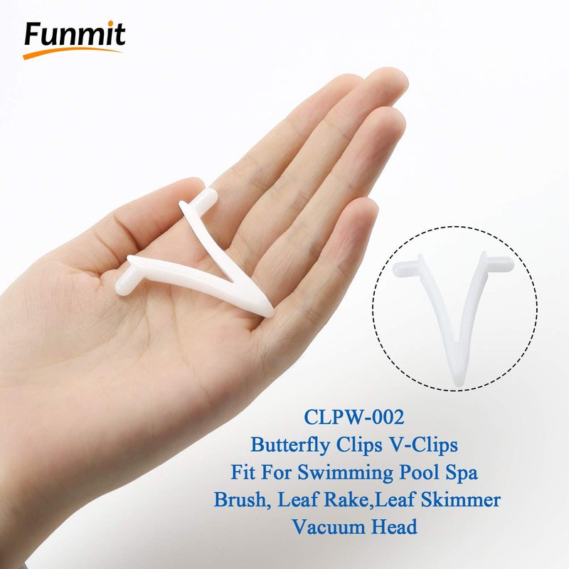 Funmit Pool Butterfly Clips V-Clips Attachment Clips Replacement for Pool Spa Brush Leaf Rake Leaf Skimmer (24 Pack) - Image 5